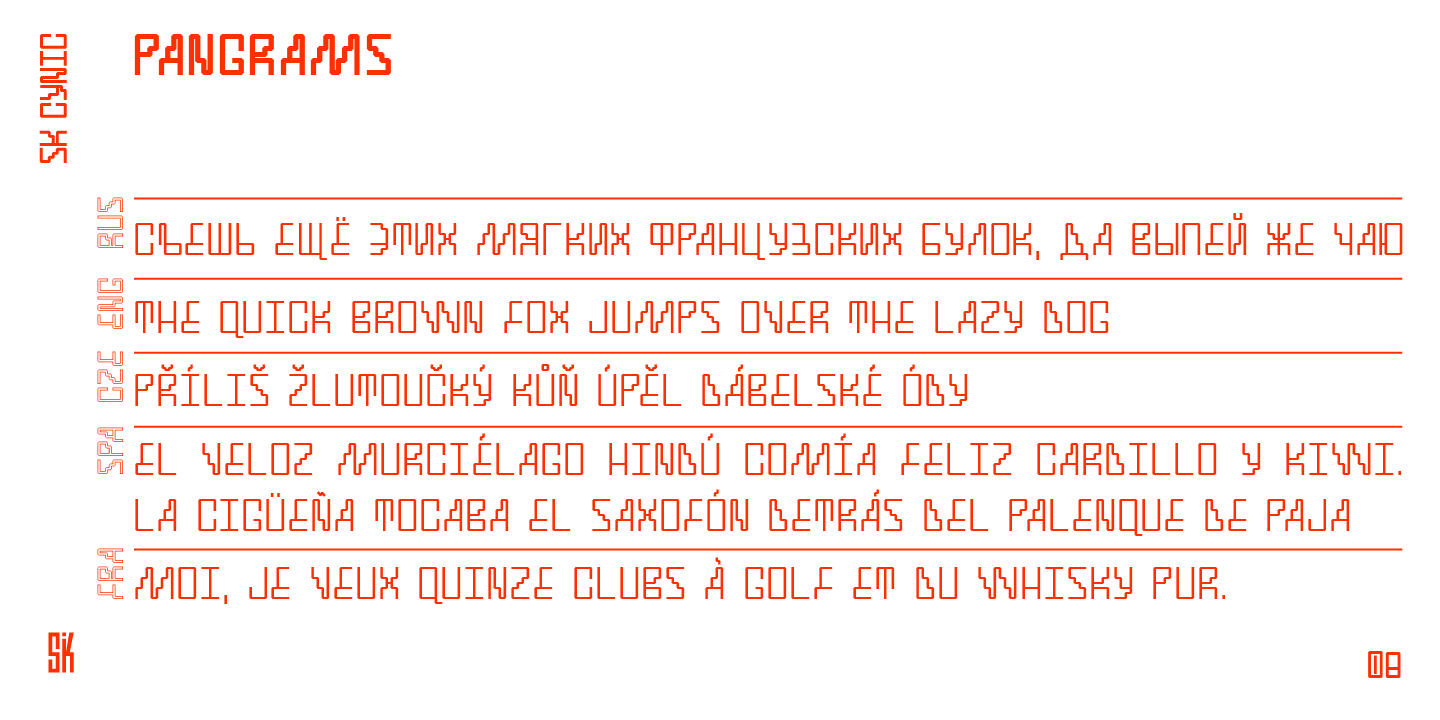 SK Cynic Thin Font preview
